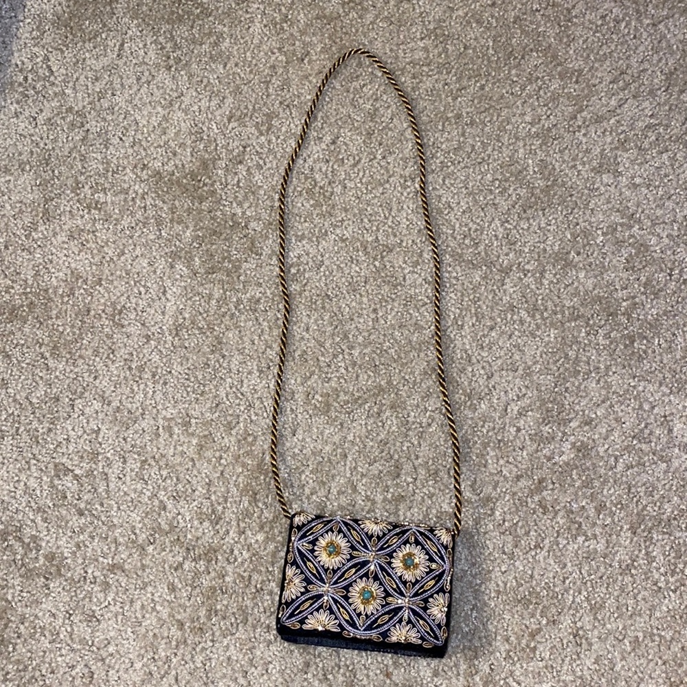 Velvet Beaded Mini Bag